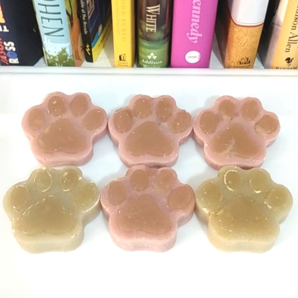 HANDCRAFTED ROSEMARY OATMEAL SHAMPOO PAWS ARTISAN DOG SOAP PAWS 6 PIECE SET NWT